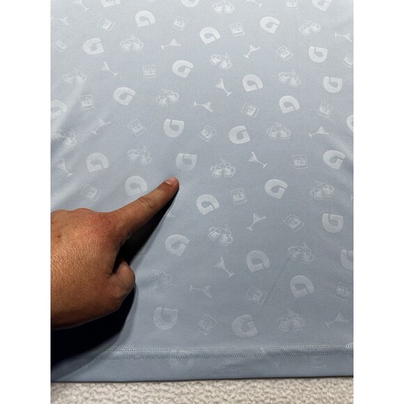 Swannies Polo Golf Shirt Blue Size XL Performance All Over Print Preppy Casual - Picture 2 of 10